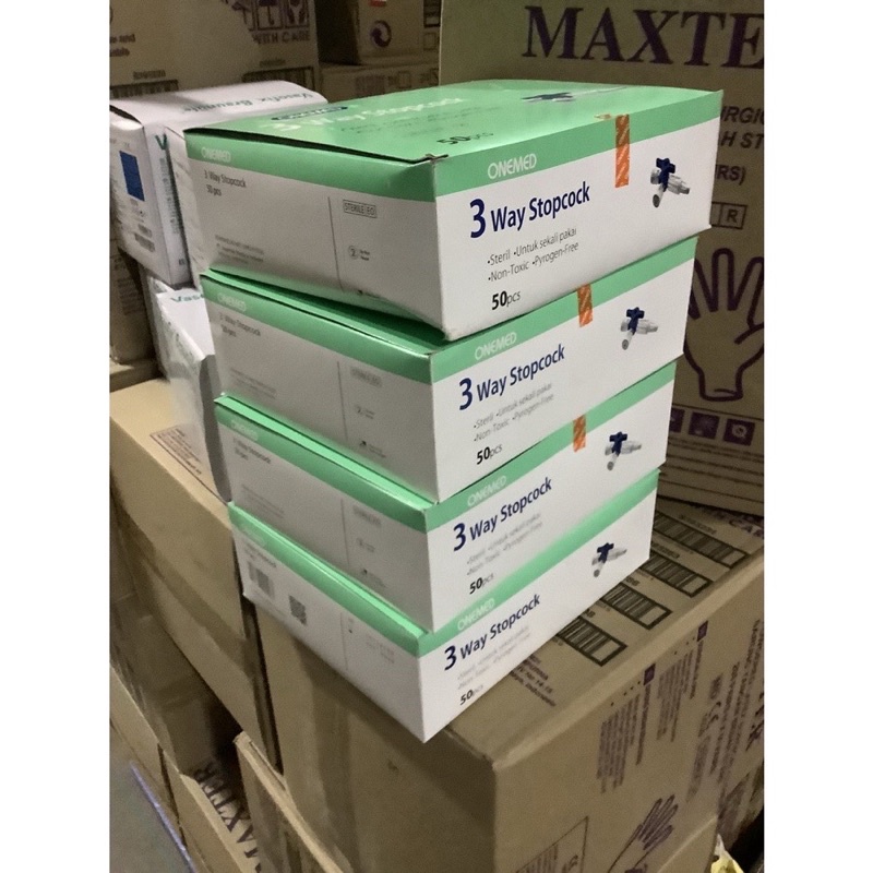 Three Way Stopcock merk OneMed isi 50 pcs 1 box