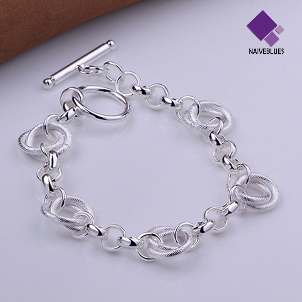 Gelang Rantai Warna Silver Untuk Pesta