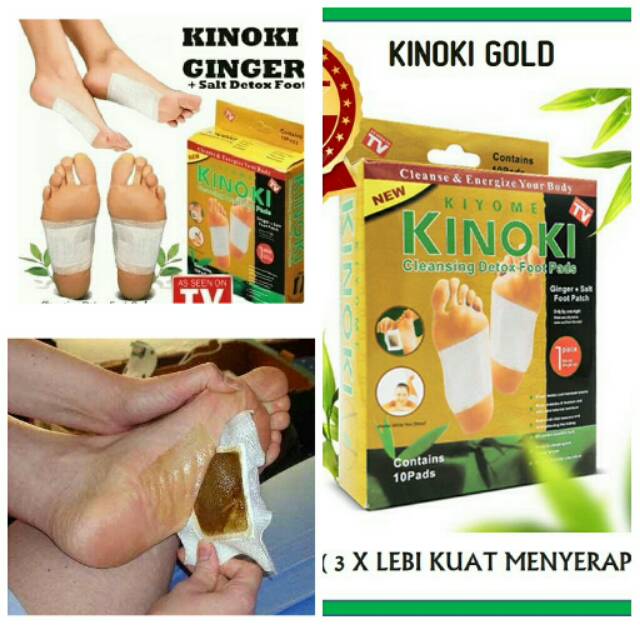 KINOKI GOLD ISI 10 GINGER &amp; SALT DETOX FOOD PADS ORIGINAL - KOYO KAKI KINOKI