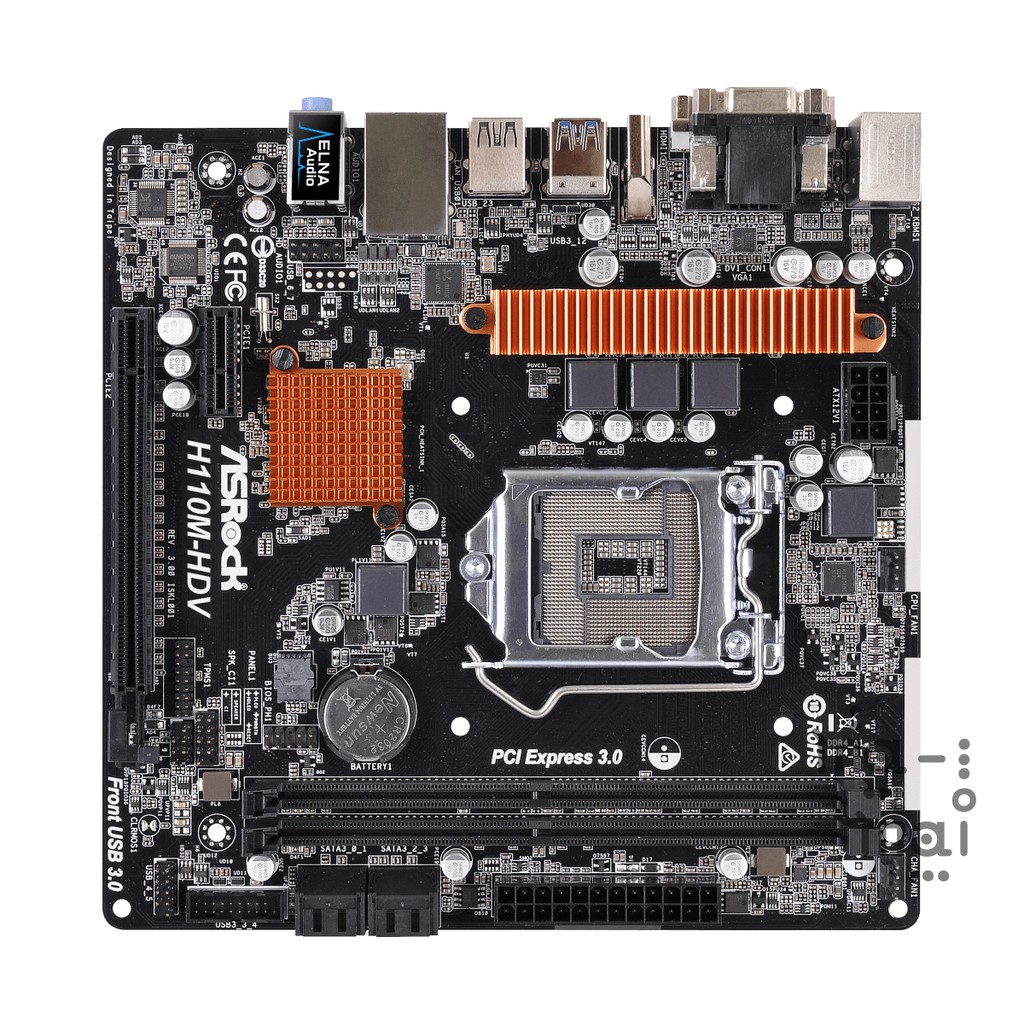 ASROCK MOTHERBOARD Intel-H110 Micro ATX H110M-HDV R3.0