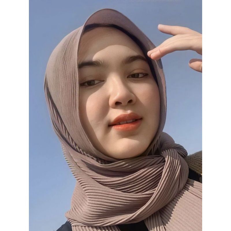 kerudung pashmina panjang full prisket Tampa garis tengah// full prisket lidi