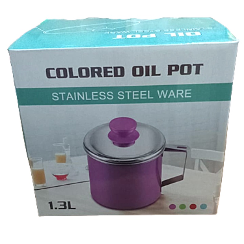 Wadah Saringan Minyak Goreng Anti Karat Premium | Stainless Steel Kitchen Oil Pot