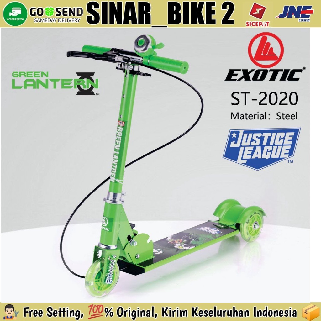 Skuter Scooter Anak EXOTIC ST 2020 Karakter Justice League Rem Tangan