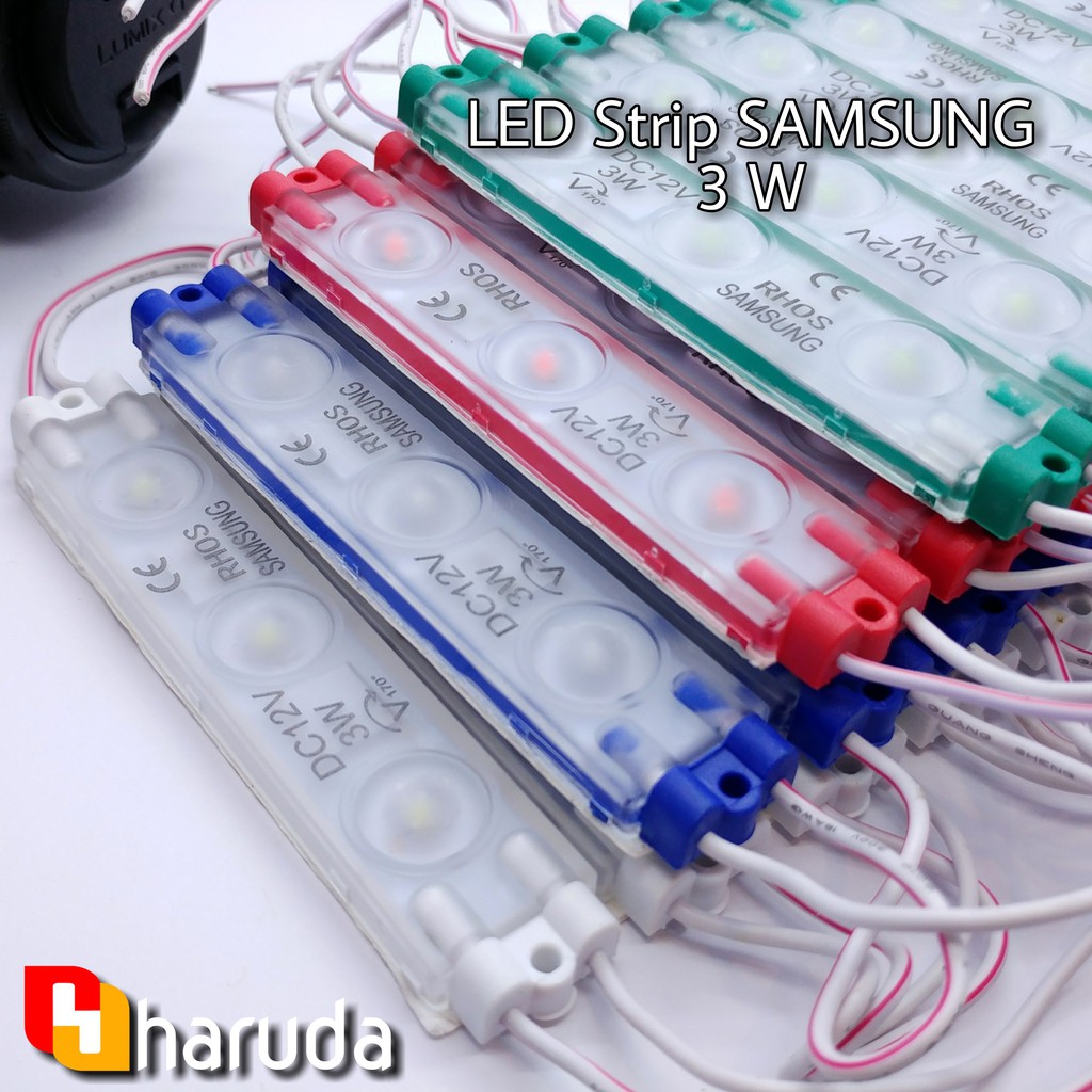 Jual LED SAMSUNG Strip 3 Mata LED 12 Volt 3 Watt | Shopee Indonesia