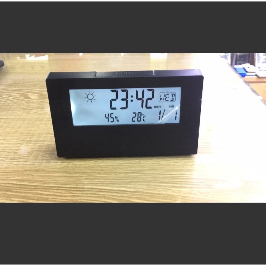 Jam Digital Smart Clock Pengukur Suhu Ruangan Higrometer Termometer