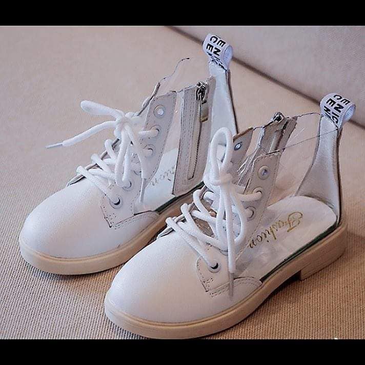 Sepatu Anak Cewek Middle Boot WHITE Transparant