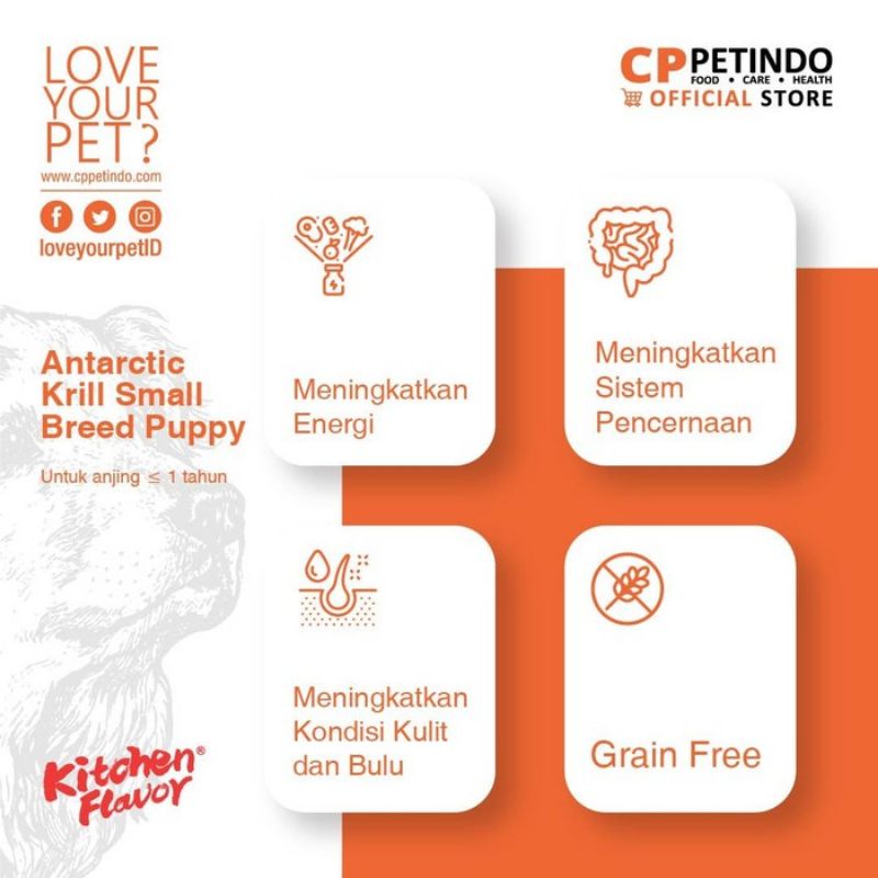 Kitchen Flavor Nature Gourmet Small Breed Puppy 10kg - Makanan Anak Anjing Ras Kecil KF Dog