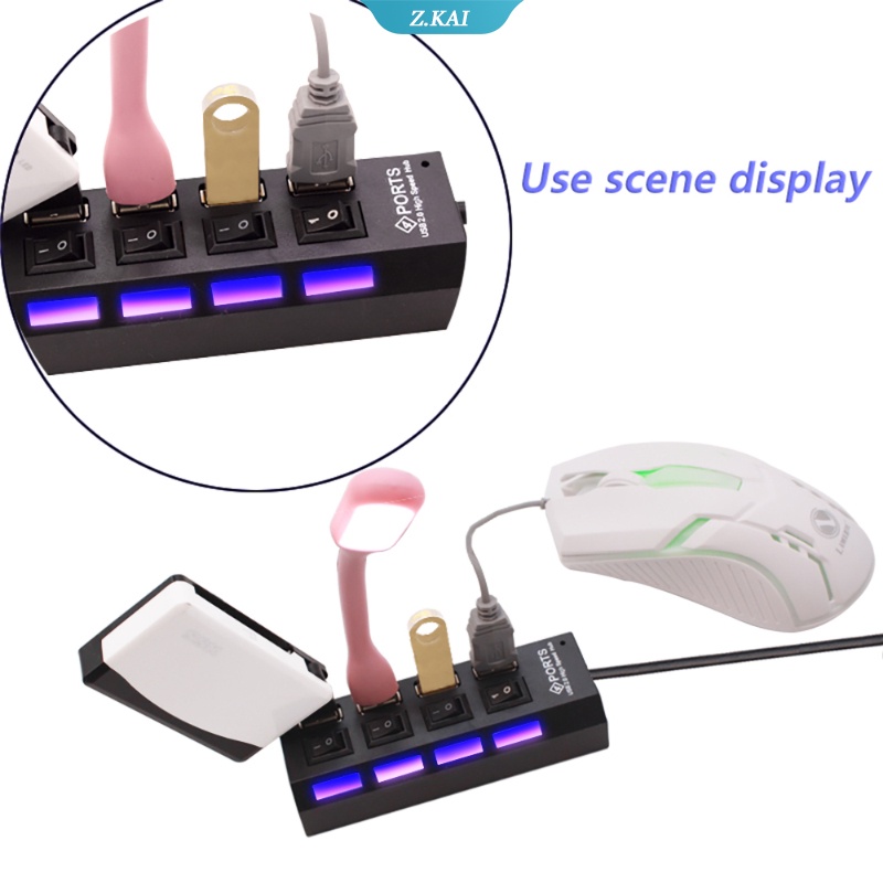 Hub Splitter Power Adapter Mini 4 / 7 Port USB 2.0 Multi USB Untuk PC / Laptop