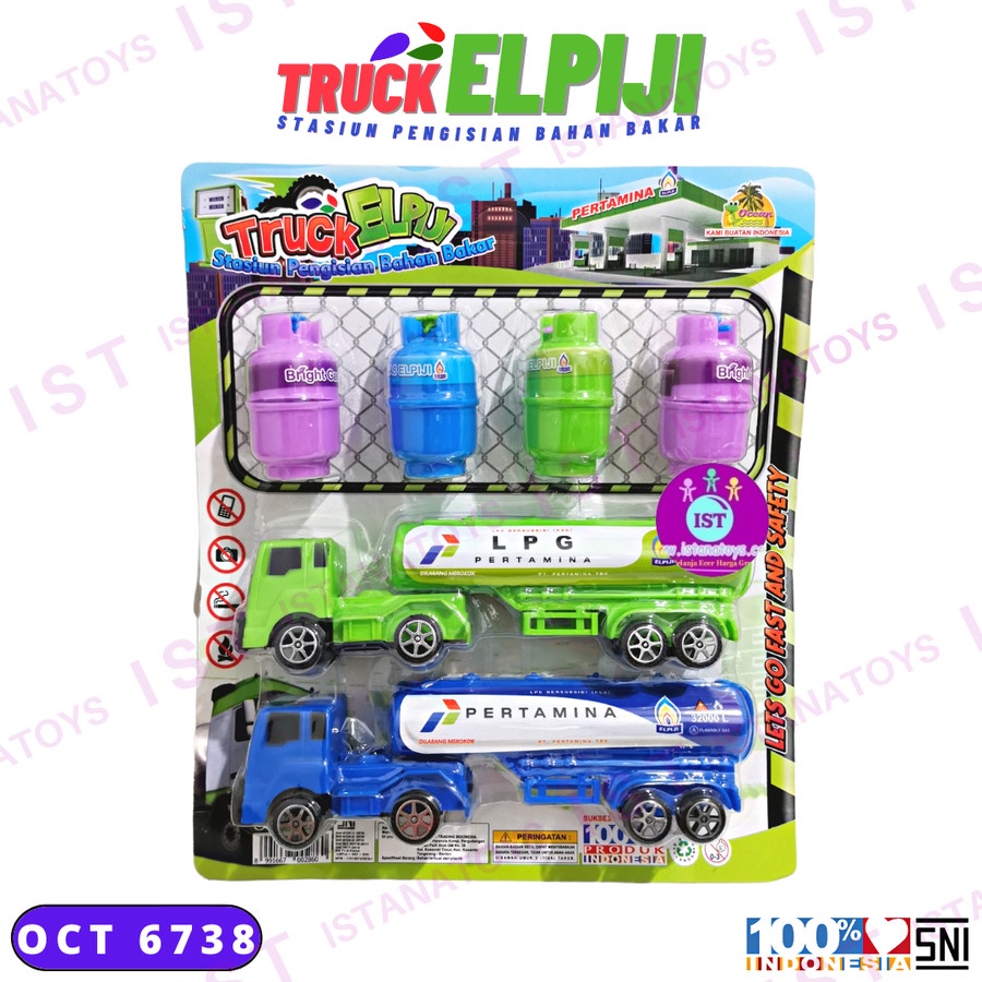 Mainan Anak Mobil Truck Pertamina Gas Elpiji 2 pcs Indonesia OCT 6738