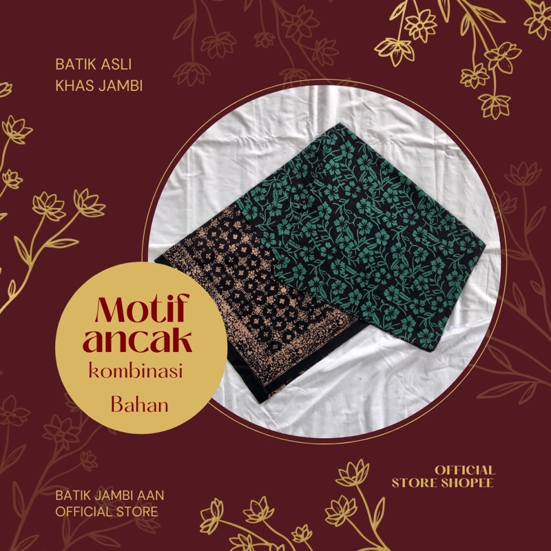 Jual Bahan Batik Jambi Motif Ancak Kombinasi Bahan 2m Shopee Indonesia