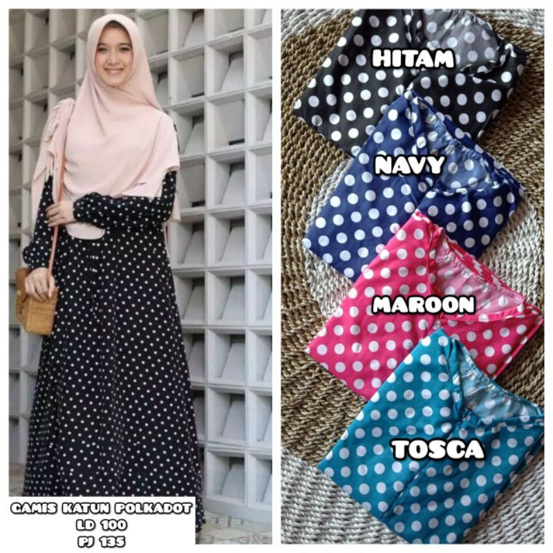 Fashion Muslim Gamis Katun Lokal Motif