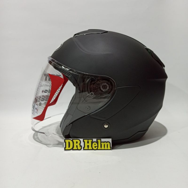 HELM KYT KYOTO BLACK DOFF/HITAM DOF