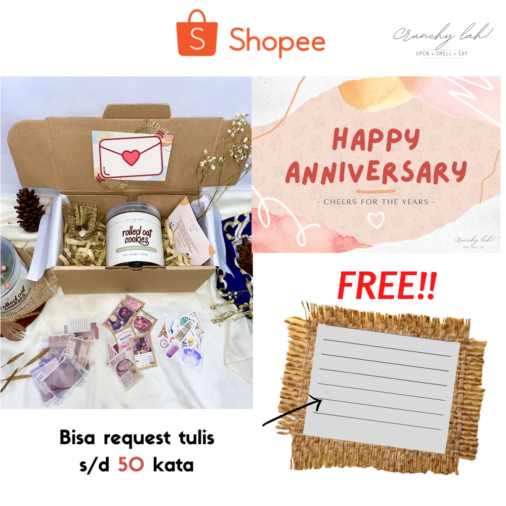 

Hadiah anniversary / Anniversary gift box / Rolled Oat Cookies Hampers