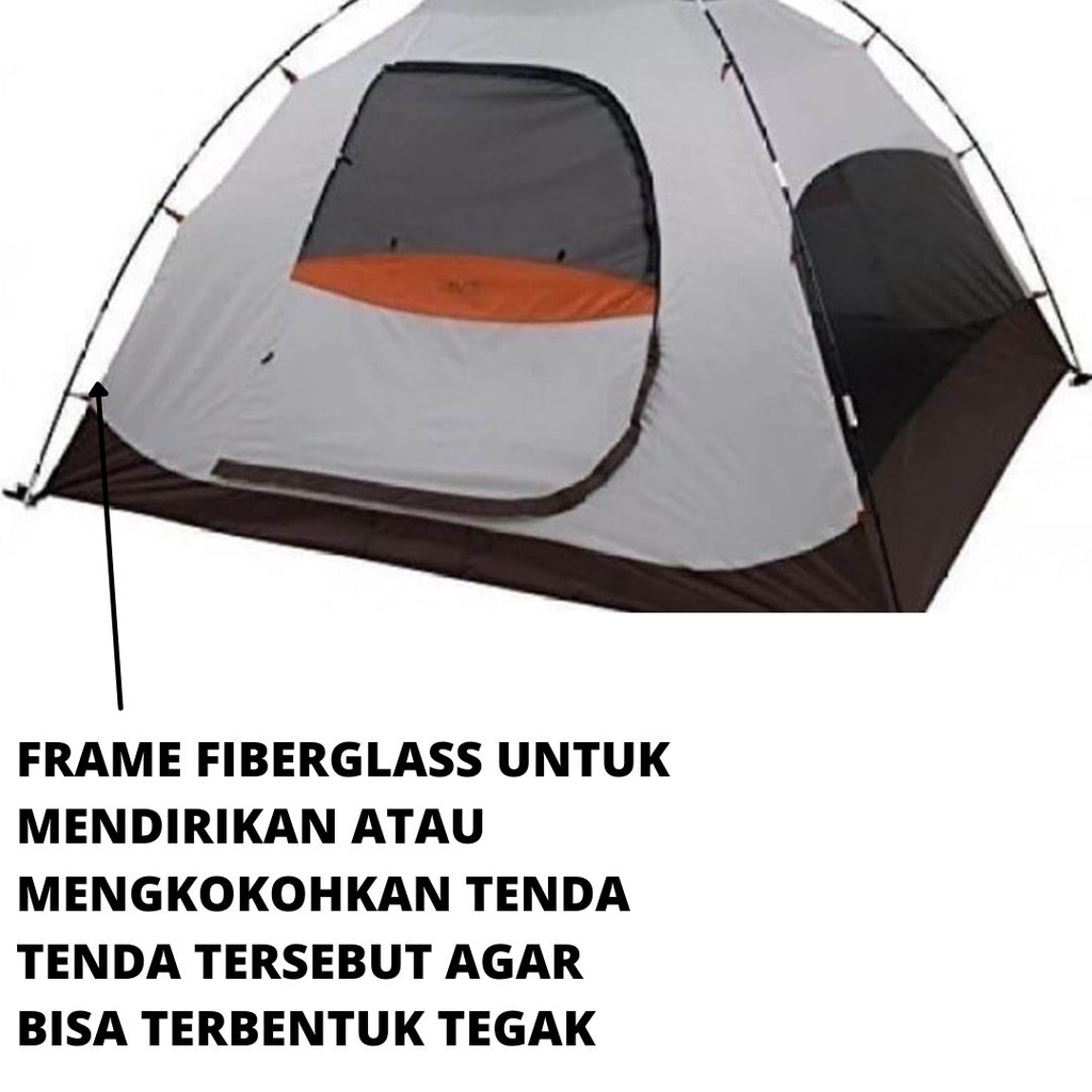 FRAME FIBER BATANGAN TENDA CAMPING GREAT OUTDOOR BERBAHAN FIBERGLASS ORIGINAL GUNUNG HIKING KEMAH