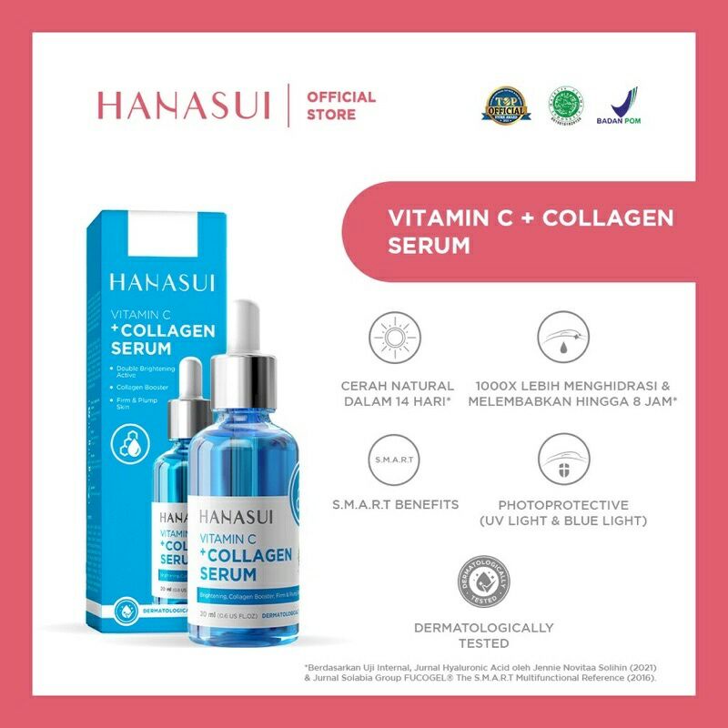 Serum Hanasui Biru Vitamin C Collagen Original BPOM