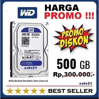 Hardisk 500GB WD Blue Rpm 7200 Sata 3.5 For Computer Cctv Kapasitas 500G
