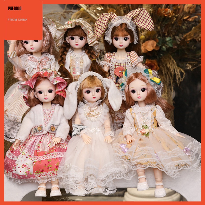 [In Stock] 12&quot; Doll Toy Movable Joints Fashionable Dress Up Dolls Toy for Girls