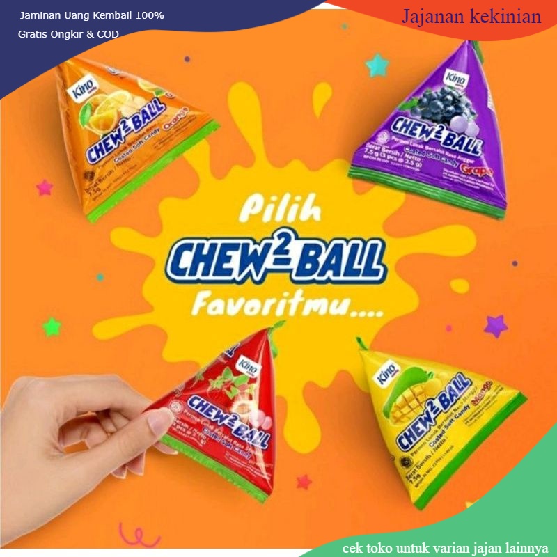 

permen chew² ball iso 10pcs- pemen bola-pemen lunak-jajan jadul-aneka permen buah