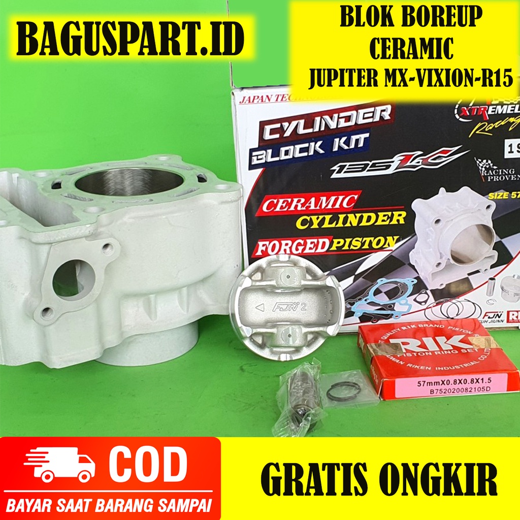 BLOK BORE UP FORGED 57 60 62 63 65 68 JUPITER MX KING VIXION R15 XABRE CERAMIC CASTING XTREME SUM