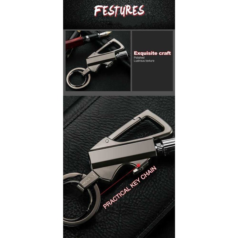 Korek Api Serbaguna EDC Gantungan Kunci Flint Starter Carabiner