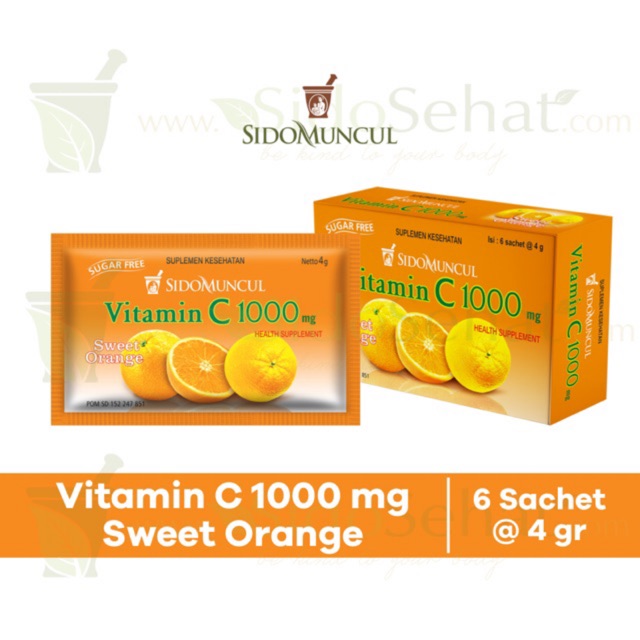 Vitamin C 1000 Mg Sidomuncul Sweet Orange Memelihara Daya Tahan Tubuh Shopee Indonesia