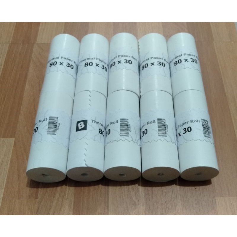 

HJK Kertas Thermal 80x30 Struk Kasir Coreless Printer 80mm 10 Roll