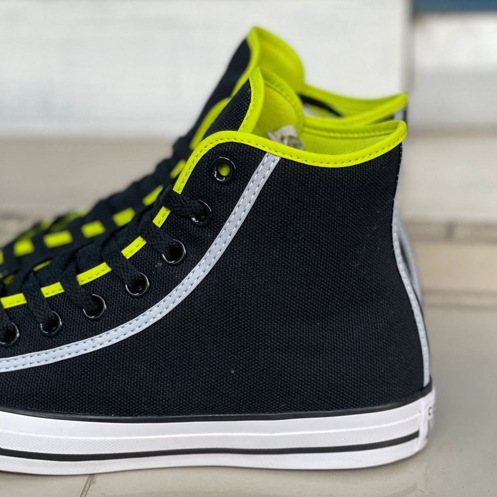 Converse Chuck Taylor All Star Hi Reflective Black Lime