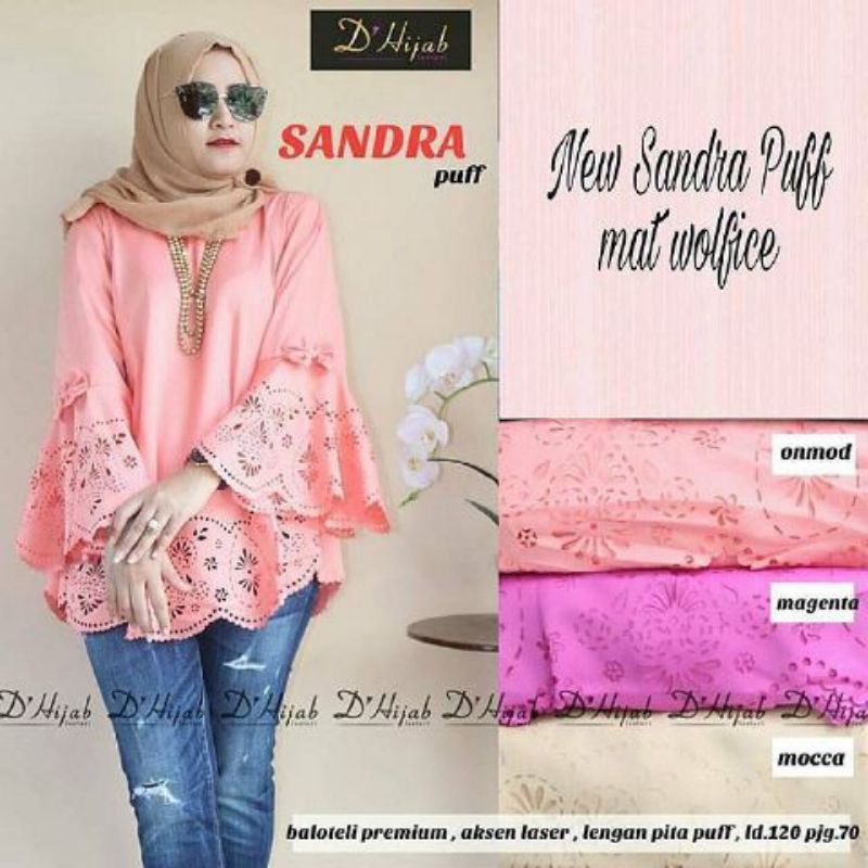 Sansra puff blouse atasan wanita fashion remaja