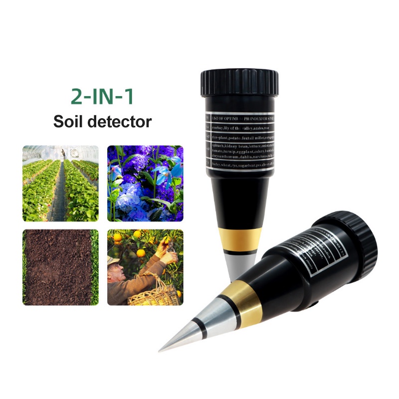 Mukava 2 in 1 Pen Type PH Meter Soil Humudity Moisture Tester High Sensitivity Soil Acidity Tester Alat Kelembaban Tanah