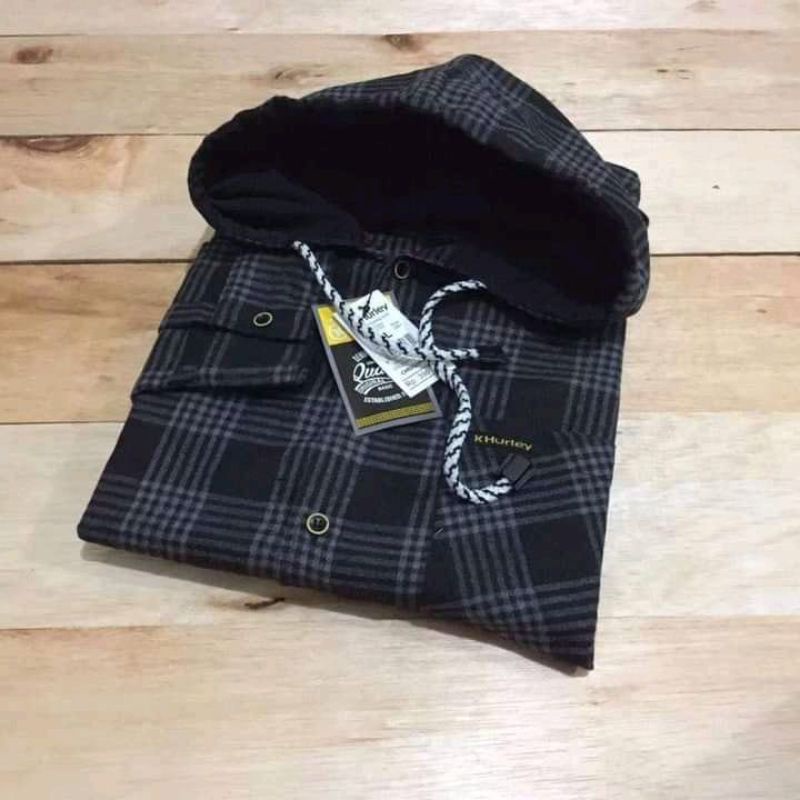 FLANEL HOODIE UNISEX / KEMEJA HOODIE WANITA /KEMEJA FLANEL HODIE