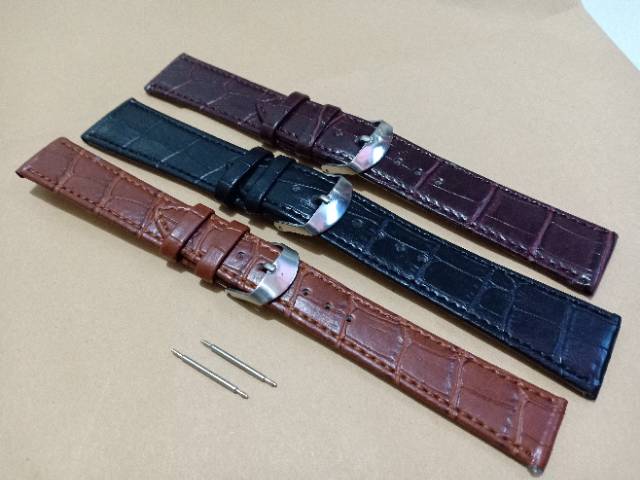 Starp jam tangan GENUINE LEATHER tali jam tangan kulit boises