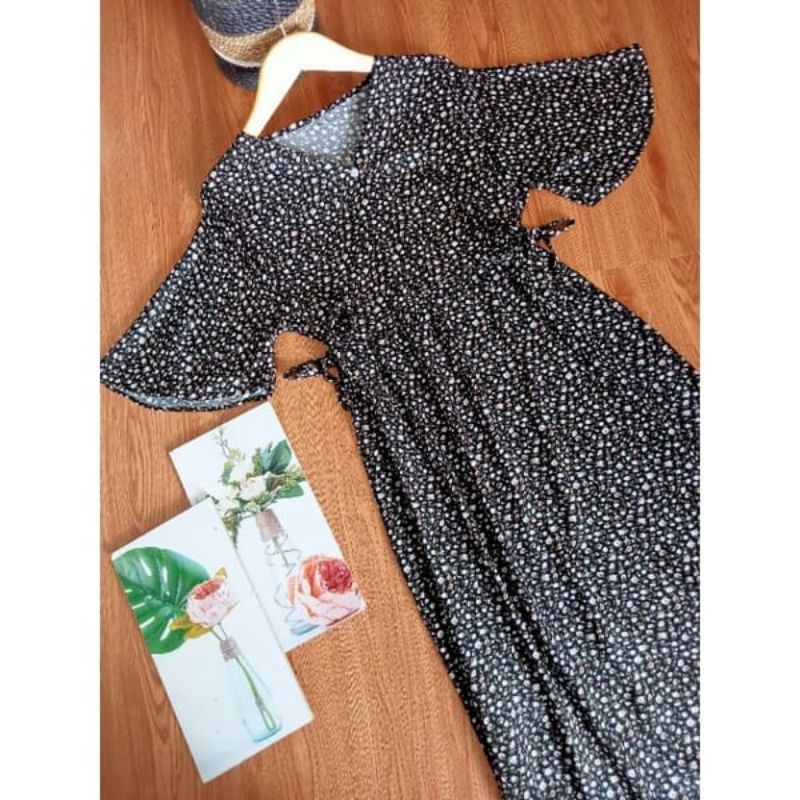 DRESS KIMONO RAYON / DASTER KIMONO PANJANG LENGAN TEROMPET