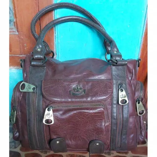 Tas Preloved tas shoulder Shopie Paris SAS original kulit / tas second / tas bekas / tas wanita