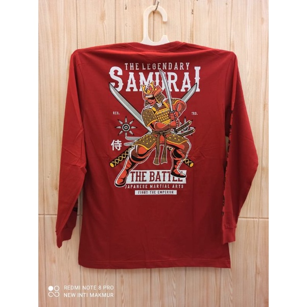 KAOS TSHIRT JAPAN SAMURAI JEPANG / RONIN / RED EVIL / WARRIOR / KAOS PRIA DISTRO LENGAN PANJANG