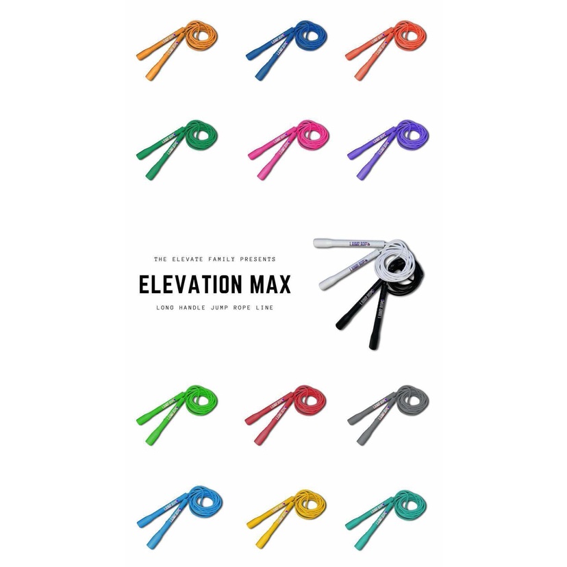 ELEVATE ROPE PVC Long Handle Skipping Rope