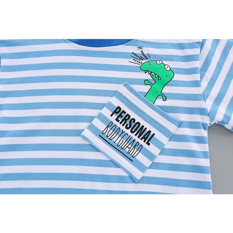 babyfit BODYGUARD baju anak cowok setelan dino celana jeans pendek import