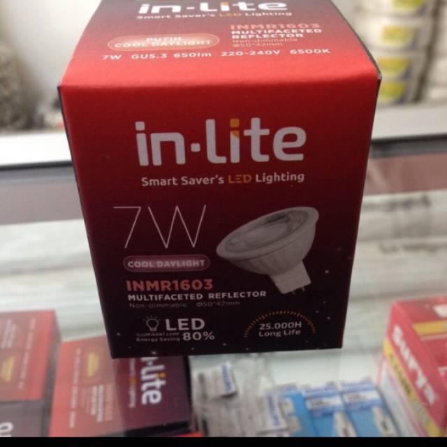 in-Lite LED Lampu Sorot MR 16 Tusuk 7 Watt