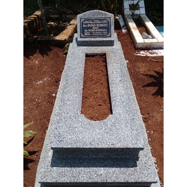 batu nisan makam granit 1 set