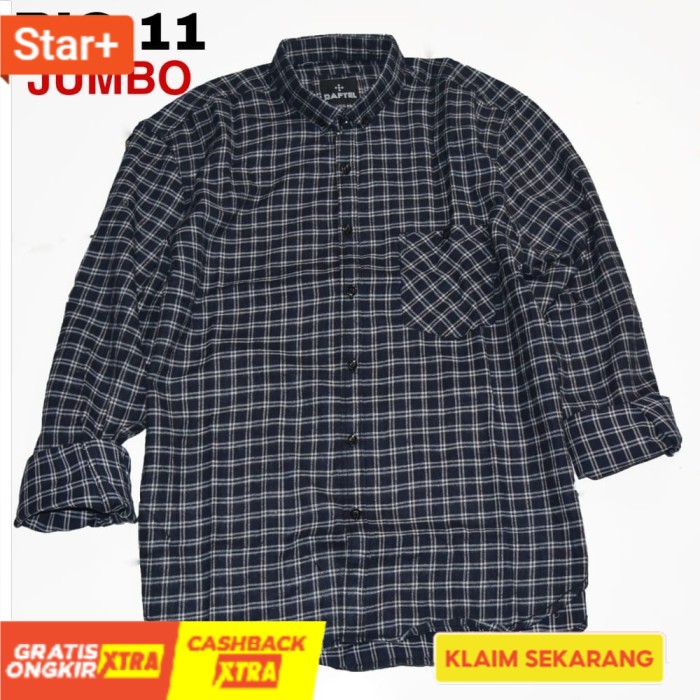 big 11 XXXL Kemeja Flanel Pria Jumbo / Flanel Xxl Xxxl / Flanel distro  Cuci Gudang Trendy