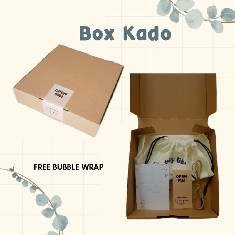 

gift box/kotak kado + kartu ucapan (FREE Bubble wrap)