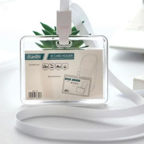 

Bantex ID Card Holder Name Tag Transparant Landscape Tali 8867 Semua Warna