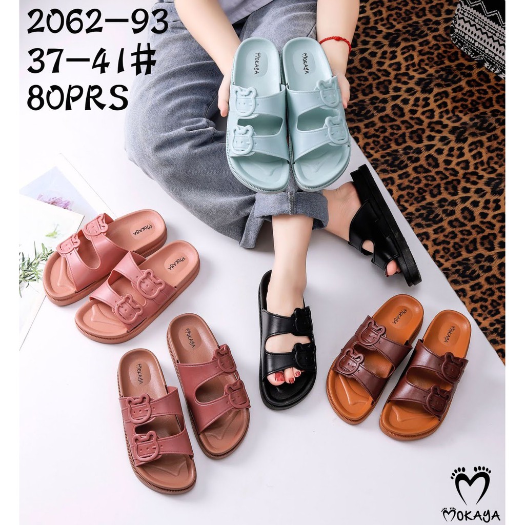 Sandal Slop Ban Dua Gesper Tebal Kelinci Import Mokaya 2062-93