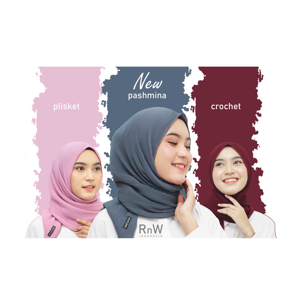 NEW YEAR SALE Pashmina Plisket Crochet Premium-5