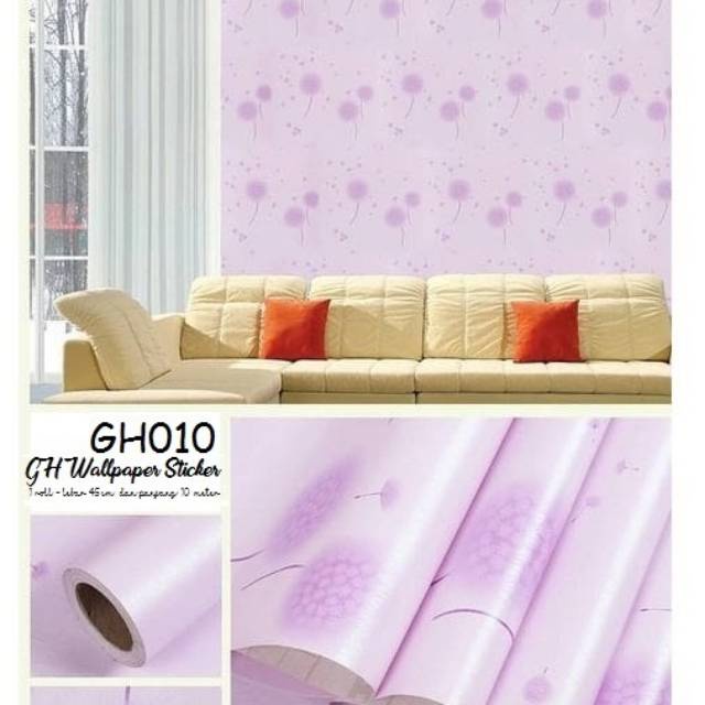 HARGA MURAH!!![TURUN HARGA] Wallpaper Dinding Motif Shaby Bunga Kembang Polkadot Karakter Premium Quality 45cmX10m