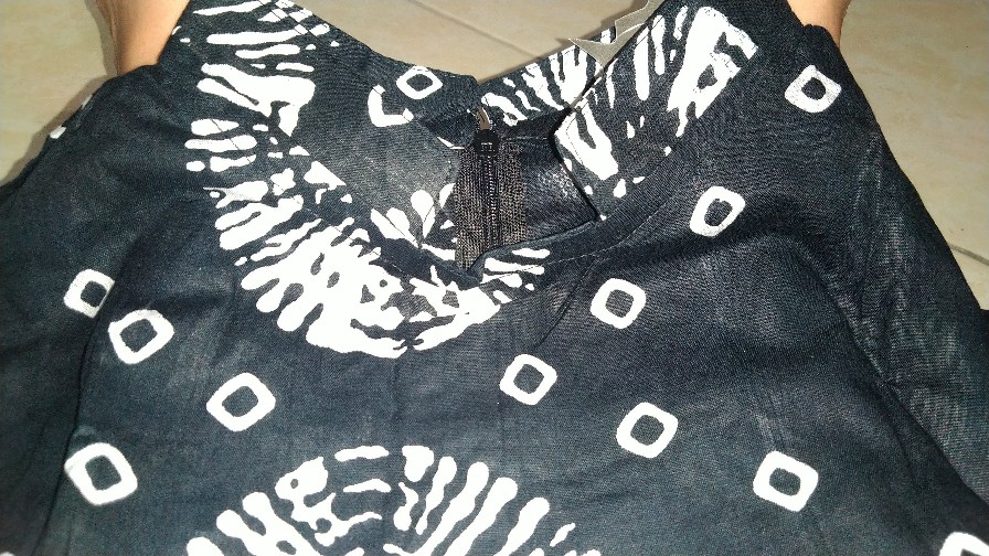 [ada Couple Jumbo] Tunik Shibori Black Batik Serut Monochrome Monokrom Muslim Seragam Kerja Kantor