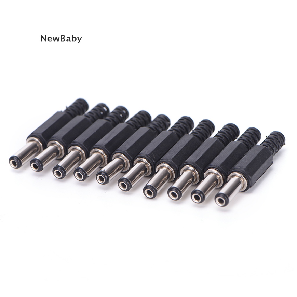 10pcs Adapter Konektor Jack Plug Dc Male 5.5x2.1mm Diy