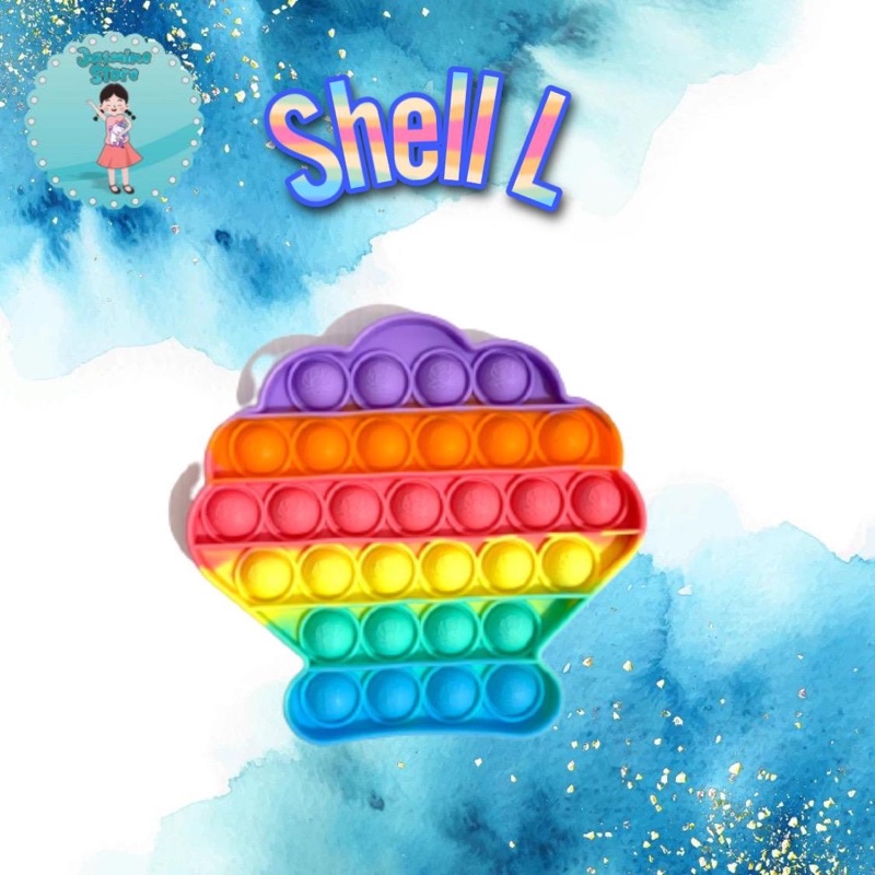 Ready Pop It Rainbow Murah/Fidget Pop It Rainbow Free Kelereng/Free Bonus-Shell
