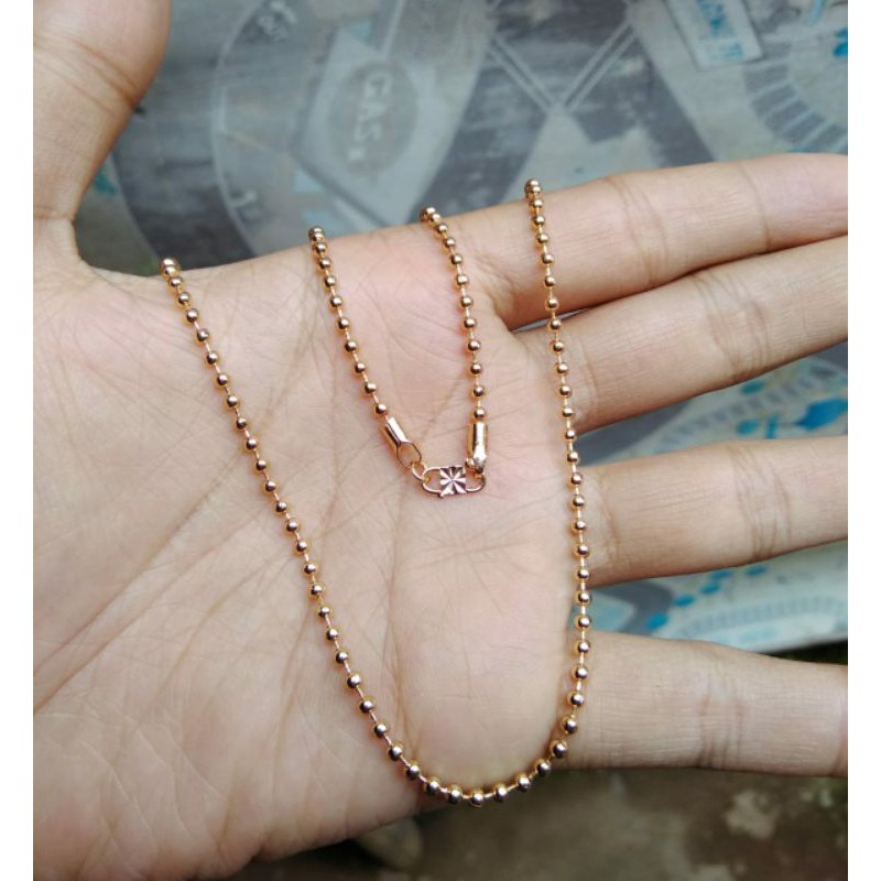 kalung biji lada/kalung merica/xuping/titanium/kalung murah/lapis emas asli