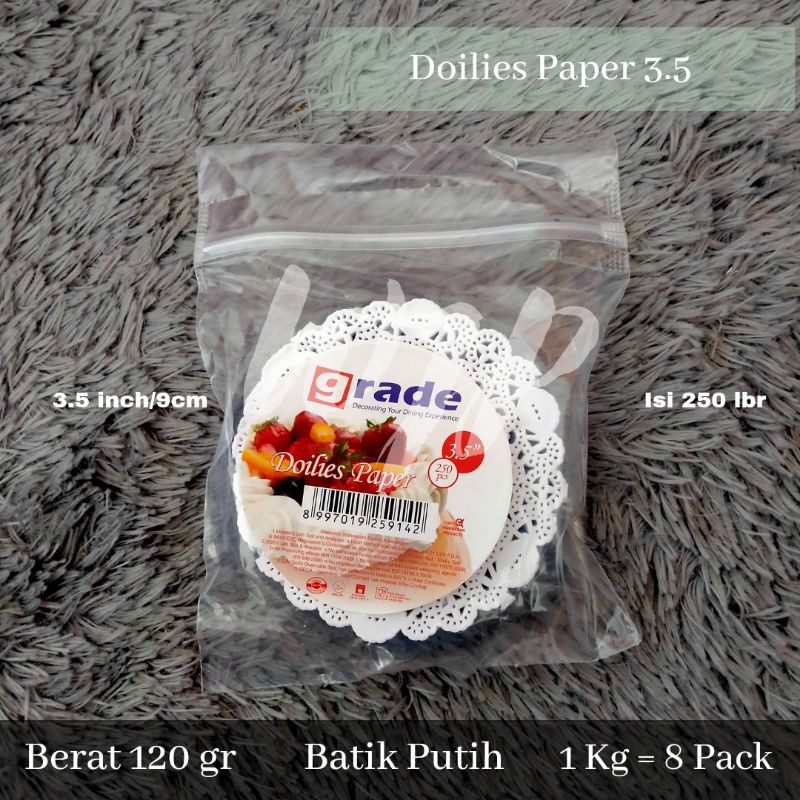 Doilies Paper 3.5 Inch Putih Isi 250 Lembar
