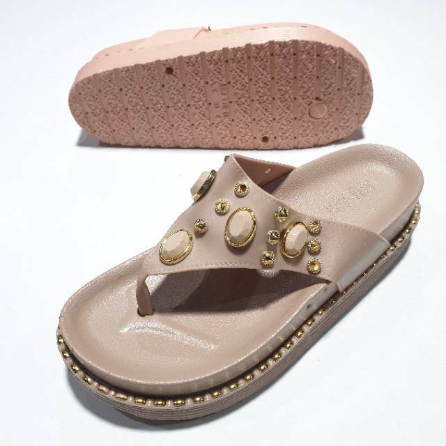 jelly sandal wanita bara bara sendal jepit karet import BBJ29JLM5